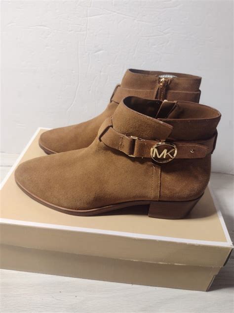 michael michael kors harland suede block heel booties